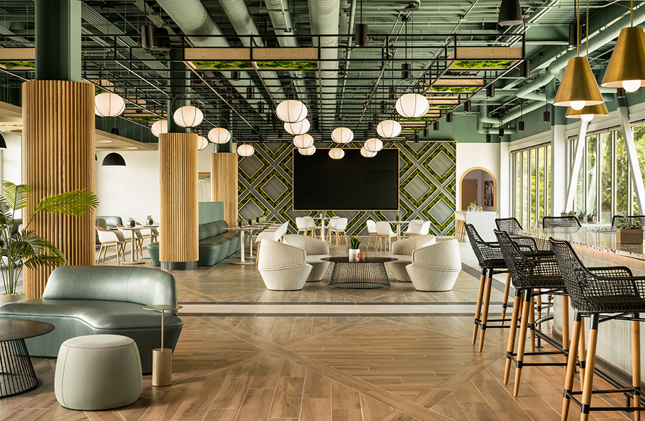 Credit One Stadium Interior Lounge